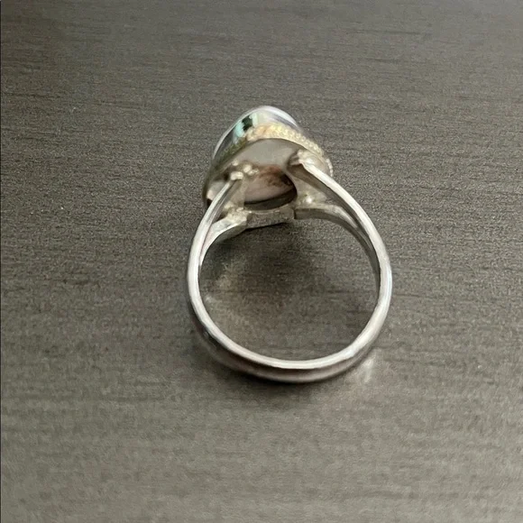 Natrolite Pink Larimar Pink Sterling Silver Ring - Size 6 - Picture 4 of 9